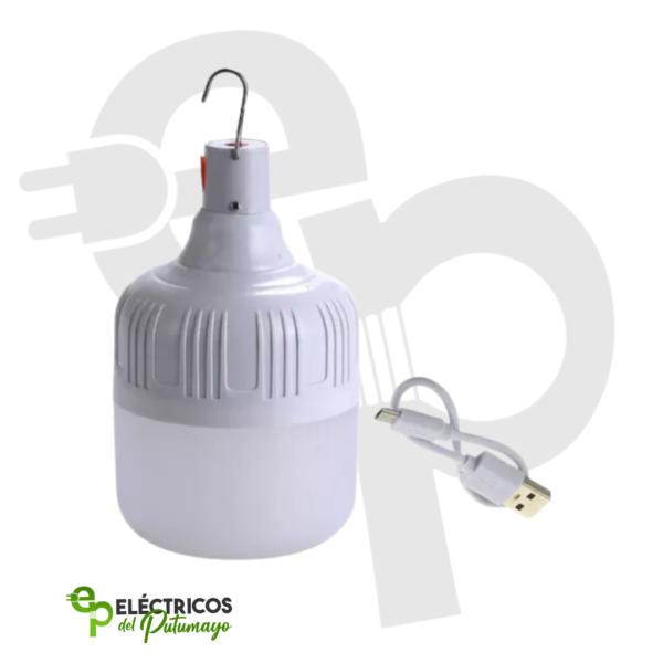 "ILE18 - BOMBILLO LED EMERGENCIA 20W 2400MAH/USB GANCHO+SWICTH"