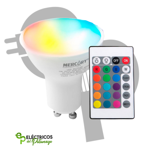 "IBL72 - BOMBILLO LED GU10 5W RGB + 6500K CONTROL REMOTO"